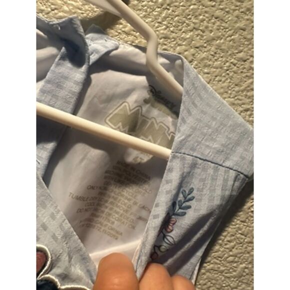 NWOT Disney Junior Minnie Mouse Blue Pleated Layered Waterfall Dress Size 4T - Picture 5 of 10